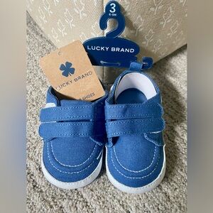Lucky Brand Royal Blue Canvas Toddler Velcro Shoes